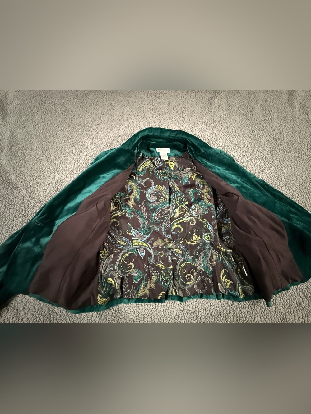 Worthington Emerald Green Velvet Blazer - Picture 4 of 5